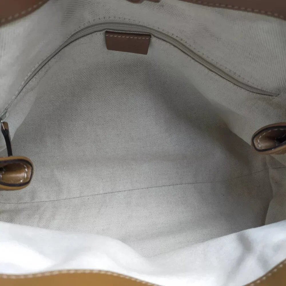 Gucci Shoulder Bag Brown Leather and Canvas 1936216